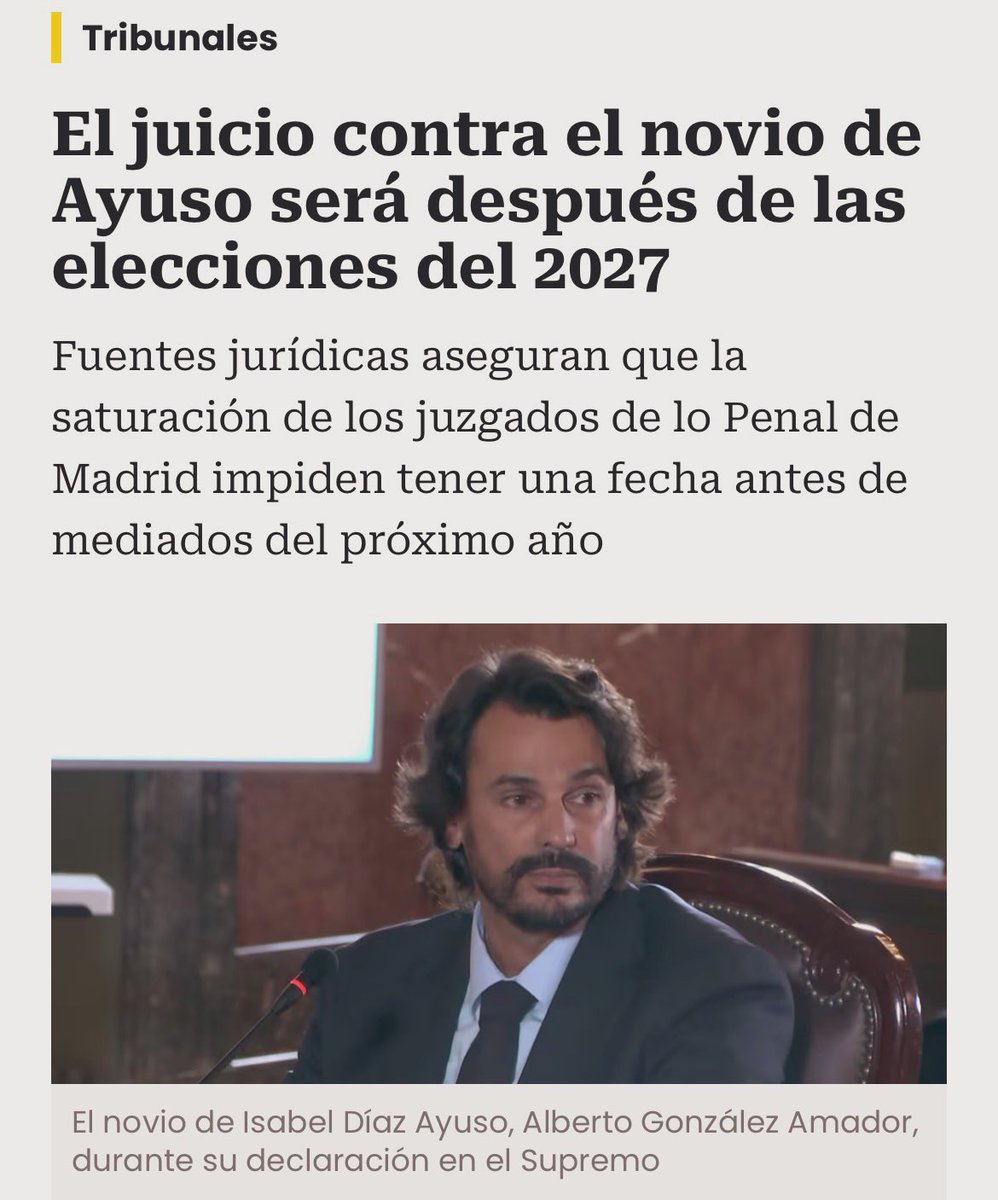 Vaya, vaya… El JUICIO contra ALBERTO QUIRÓN Ayuso, por fraude fiscal, PERTENENCIA a GRUPO CRIMINAL…, se RETRASA hasta DESPUÉS de las ELECCIONES del 2027

El ex FGE en menos de 1 año condenado por filtración de un correo sin UNA PRUEBA de cargo

Todo gracias al Cartel Judicial y