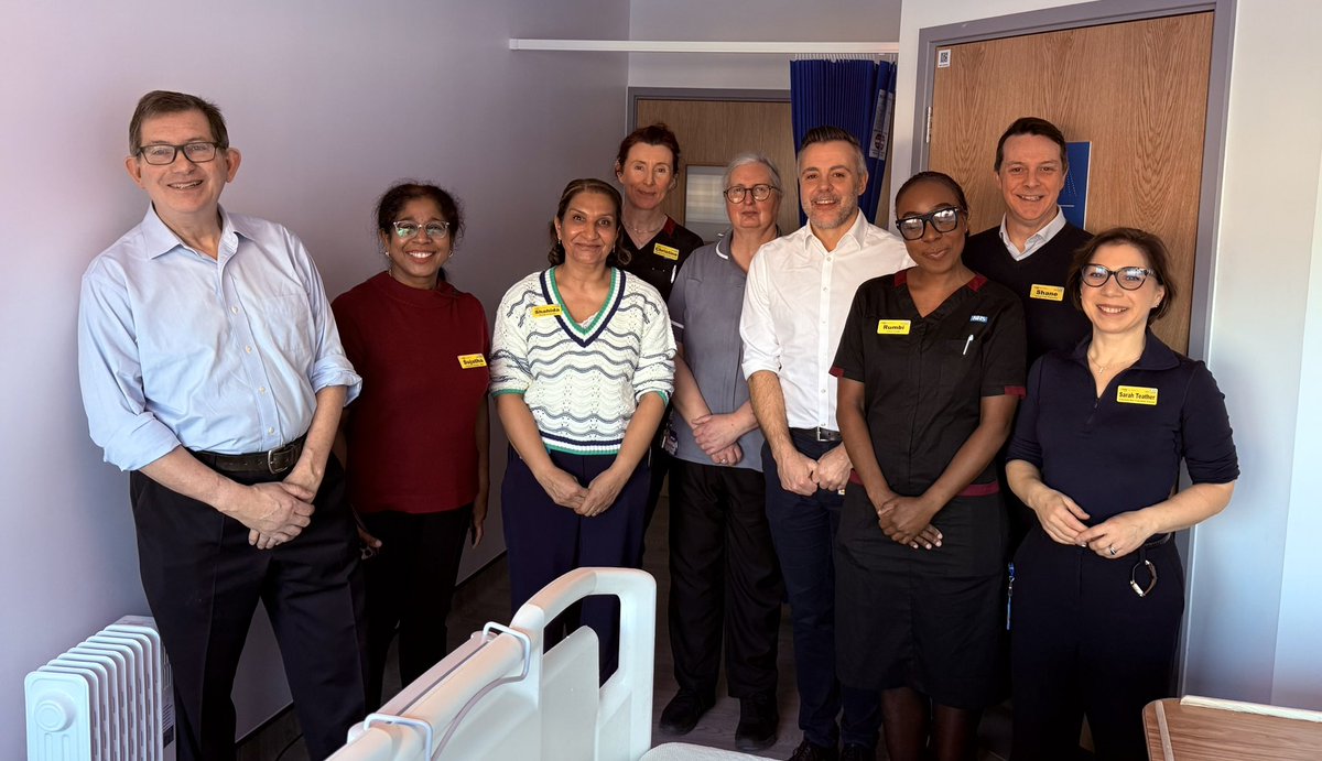shanedegaris's tweet photo. Excellent pre-Board visit to Maternity. Fantastic to see the refurbished Mulberry Ward - it looks amazing and staff and patient feedback is excellent. Well done to the clinical and estate teams! Thanks to Sujatha, Lynn, Christine and Rumi for the tour. @amanjit @NHSBartsHealth https://t.co/7RBhLCR9Hq