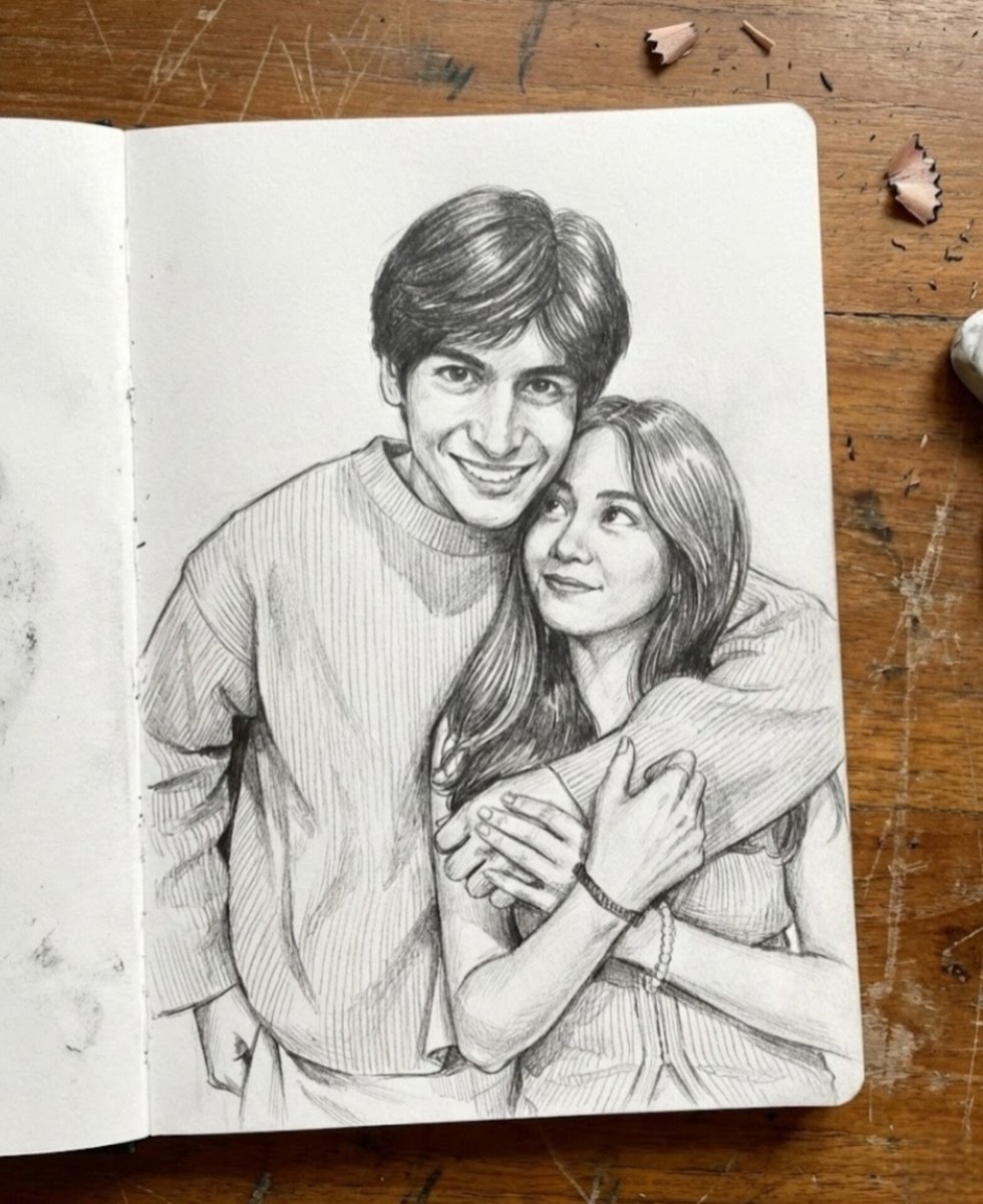 Aysh_aiyaa's tweet image. I tried my hand at sketching this couple! Not perfect, but I'm learning! Guess who? For Amnse Fans they might be the most drawn couple online! 🤫🎨 
#CoupleArt #Sketchbook #AmnseFangirl #Art #Like #AngMutyaNgSectionE #pdrama