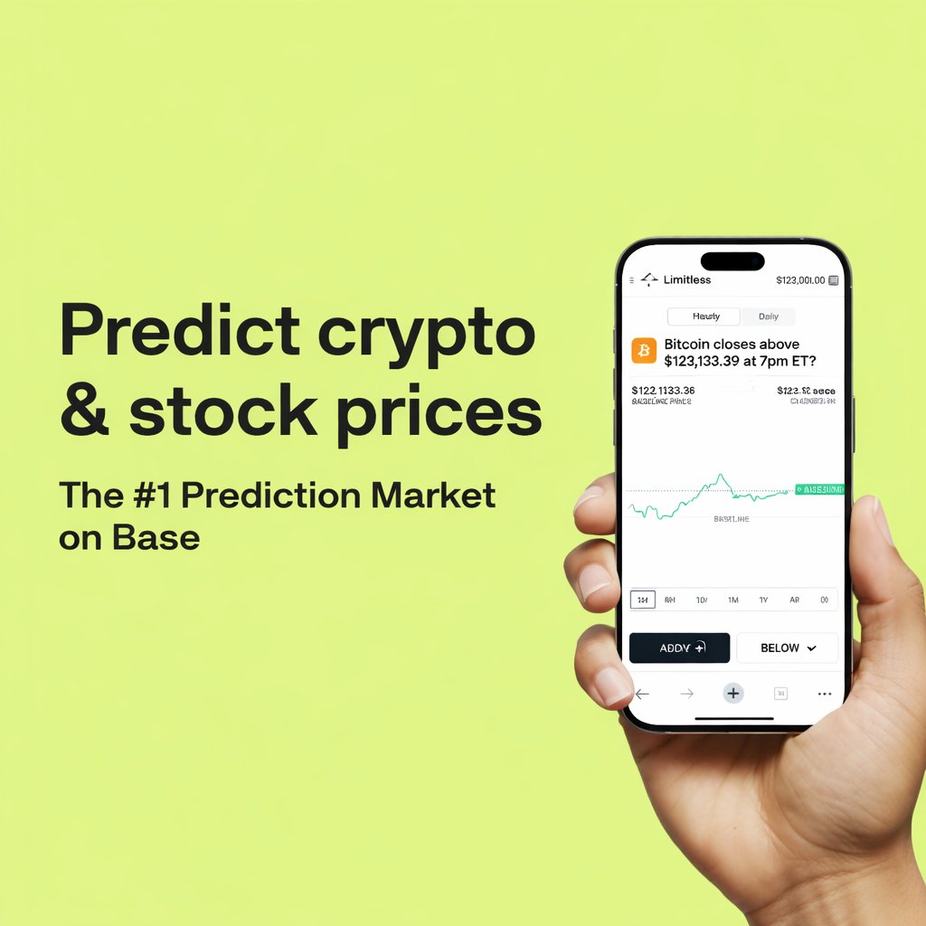 Tired of getting rekt by liquidations 🤔 👉 @trylimitless bet on what you  think happens next (crypto prices, stocks, soccer, anything) 📈 Super low  fees, fast, no liquidations ‼️ Start small, learn