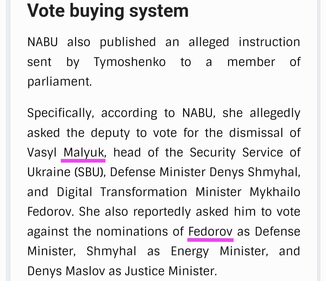 Caesar_Howitzer's tweet photo. @Maks_NAFO_FELLA It's confirmed, it's very serious. A very bad person who wants to get rid of Fedorov and Malyuk‼️
#Ukraine #Tymoshenko #NABU https://t.co/onC4xzzqFJ