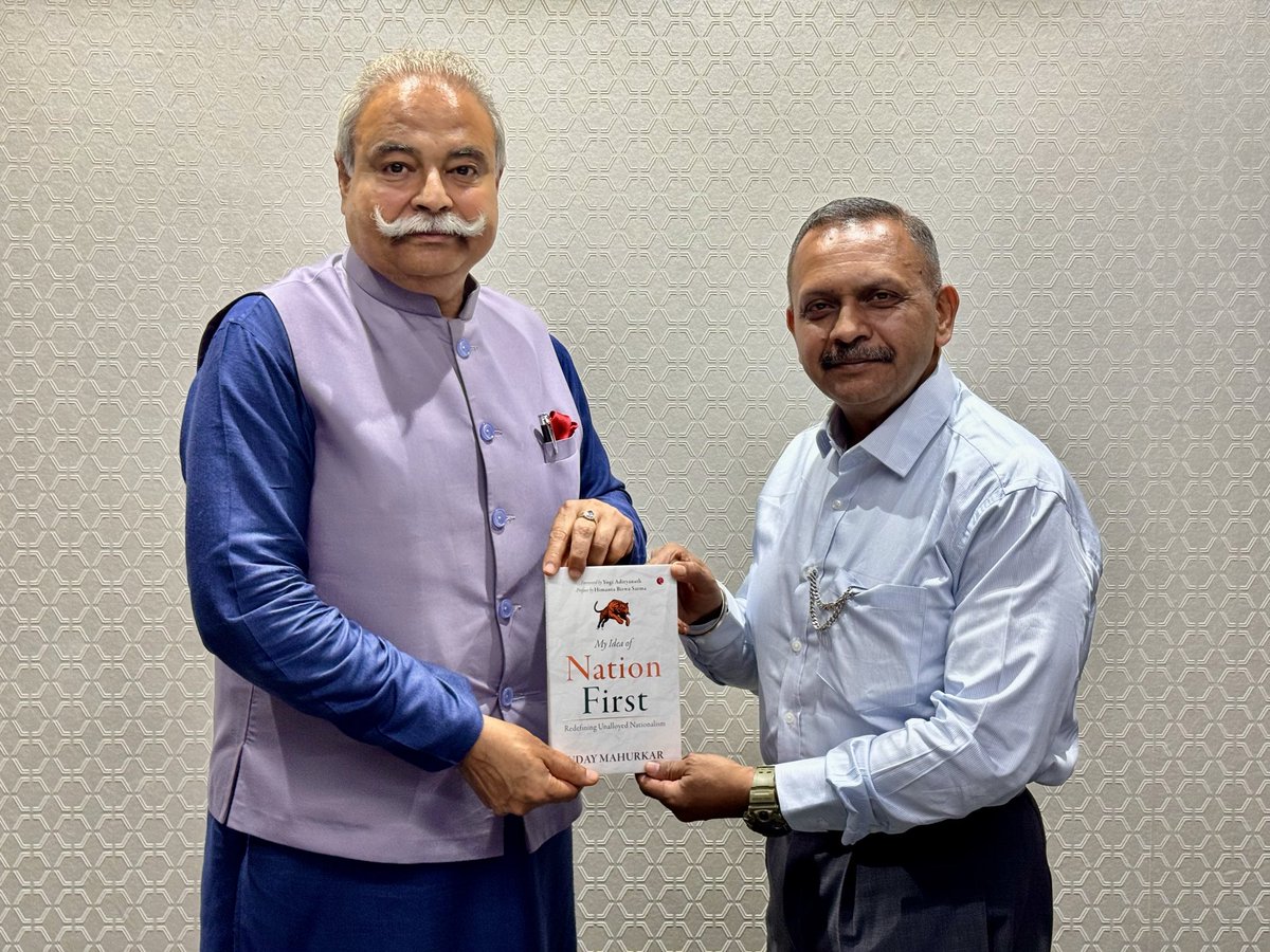 It is a great nation’s duty to honour ones who suffered to keep their patriotism intact in trying times. It was my privilege to present my book on true Nation-First to Col PS Purohit,  who was punished by Cong-led UPA Govt for exposing Islamists like Zakir Naik &amp; was kept in jail