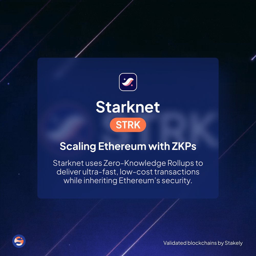 ethereum @Polkadot @cosmos @solana @Aptos @SuiNetwork @celestia @osmosis  @union_build @avax @NEARProtocol @kusamanetwork 1️⃣3️⃣ @Starknet A toolkit  built by Stakely: 🔒 Native staking: https://t.co/MrfyuXemo1 ⚙️ Node-as-a- Service: https://t.co ...