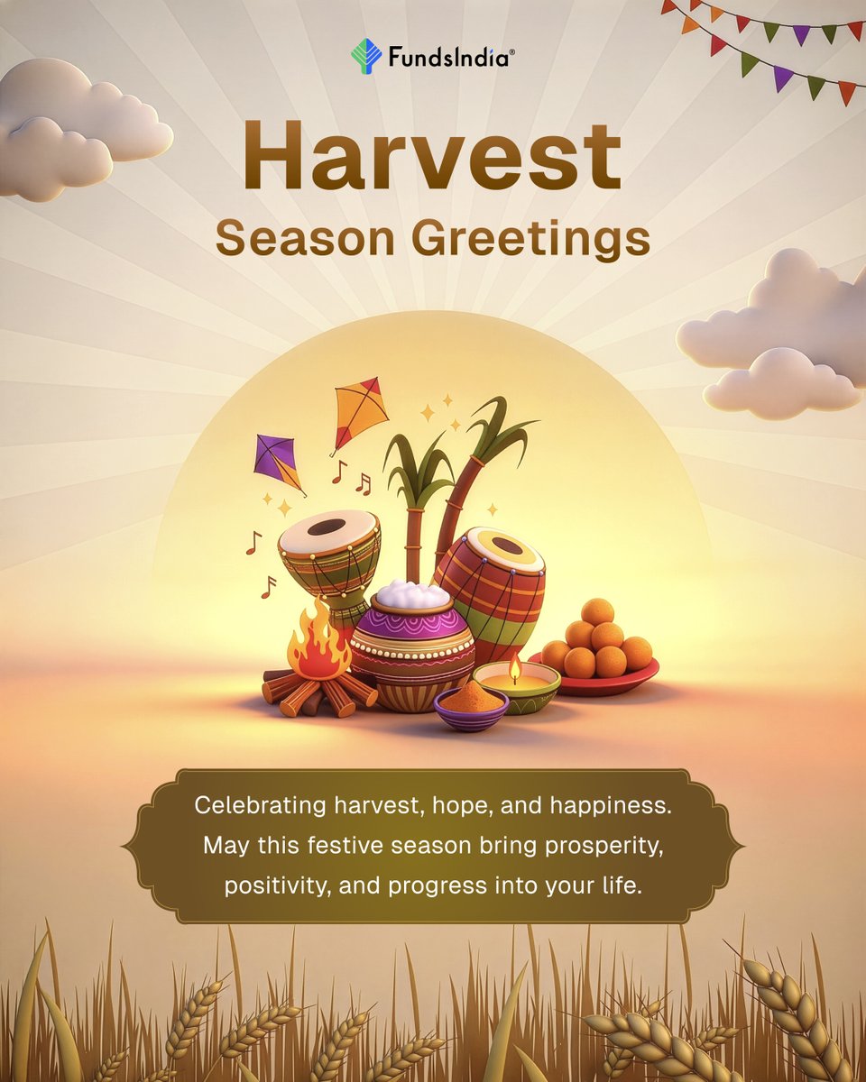 A celebration rooted in nature, balance, and gratitude.

FundsIndia wishes you all a happy and prosperous Pongal, Lohri, Makar Sankranti, and Magh Bihu!

#FundsIndia #Pongal #HarvestSeason #MakarSankranti #NewBeginnings