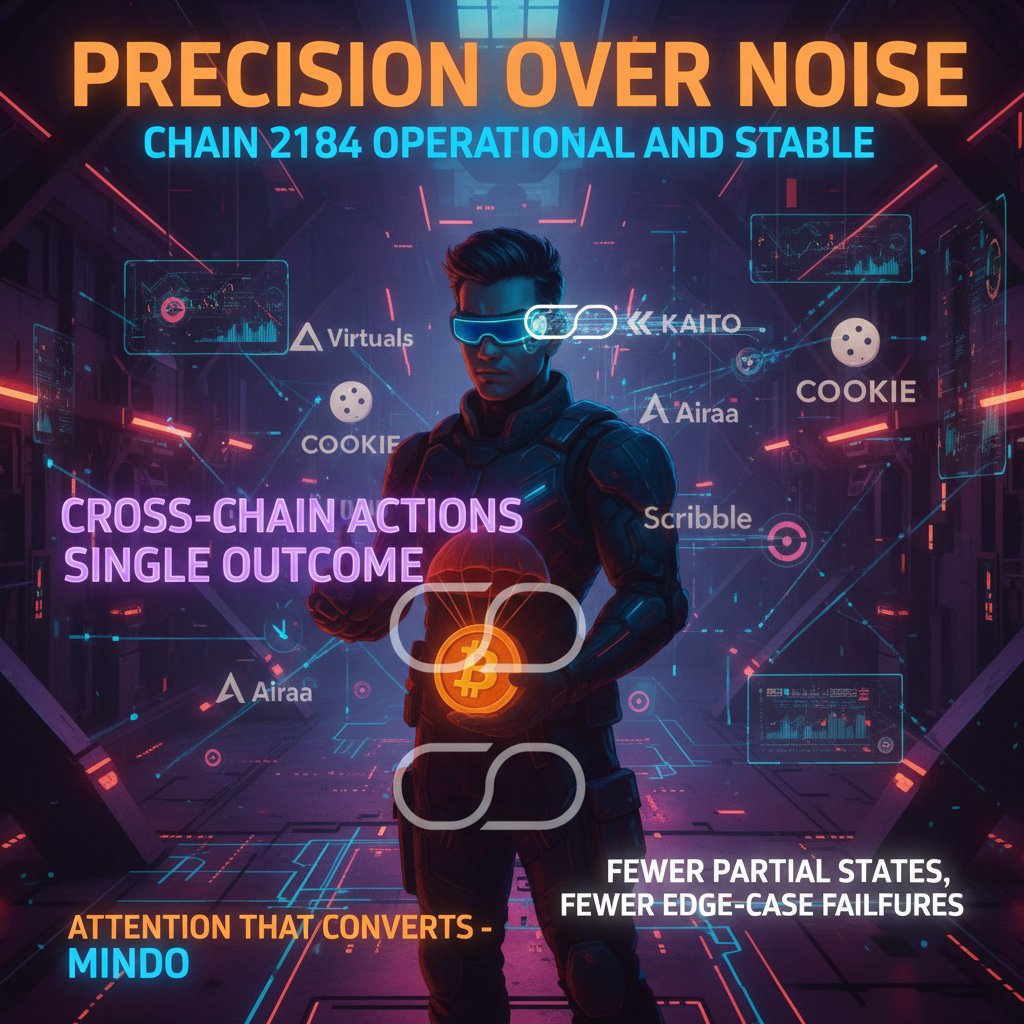 Evening read: why @c8ntinuum keeps showing up in my workflow, not just my  feed. Precision over noise - Chain 2184 is operational and stable. That  mztters more than slogans. Cross-chain actions settle