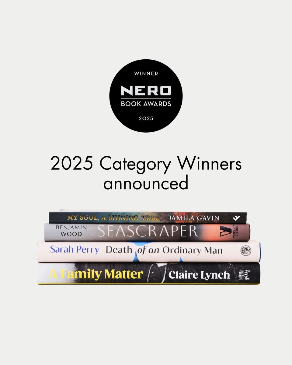 Gardners's tweet photo. Congratulations to the 2025 @nerobookawards Category Winners! 👏 🎉

These four incredible books won the Fiction, Non-Fiction, Debut Fiction and Children's Fiction categories. You can check out all of these at Gardners: 📚
https://t.co/nZDYTNPYqZ

#Gardners https://t.co/MXSIUKyf7K