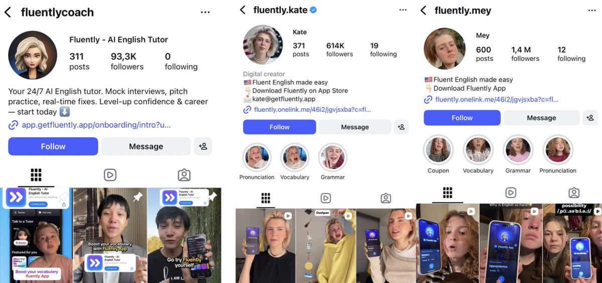 $200k+ mrr didn’t come from one fluently page
it came from multiplying the same idea

one core product
then multiple ai-driven pages
each with a different “teacher” personality
same lesson style
same app underneath

some pages feel friendly
some feel strict
some feel relatable