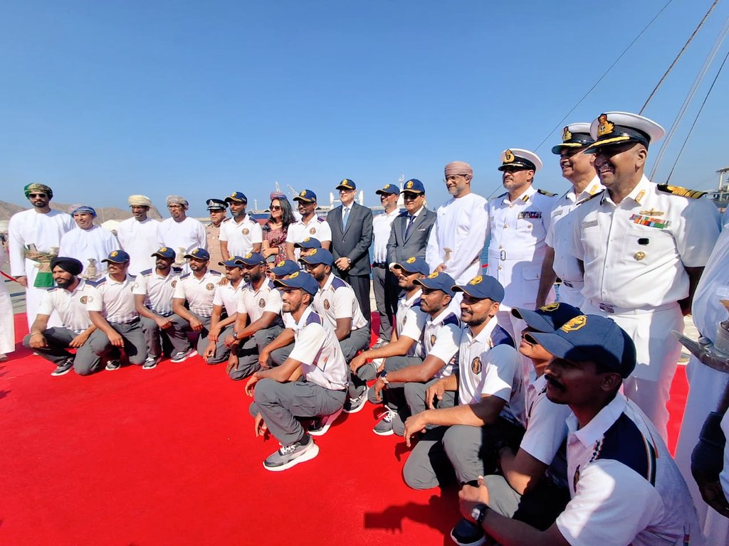 A historic moment of pride as INSV Kaundinya receives a grand welcome in Muscat!

The culmination of this historic 18-day voyage from Gujarat to Oman is a shining example of Hon'ble PM Shri <a href="/narendramodi/">Narendra Modi</a> ji's visionary leadership and firm resolve to revive India's ancient