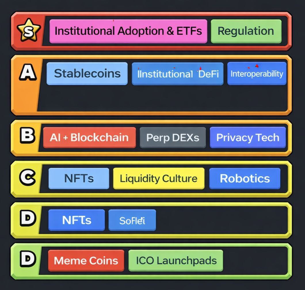 Current narrative tier list