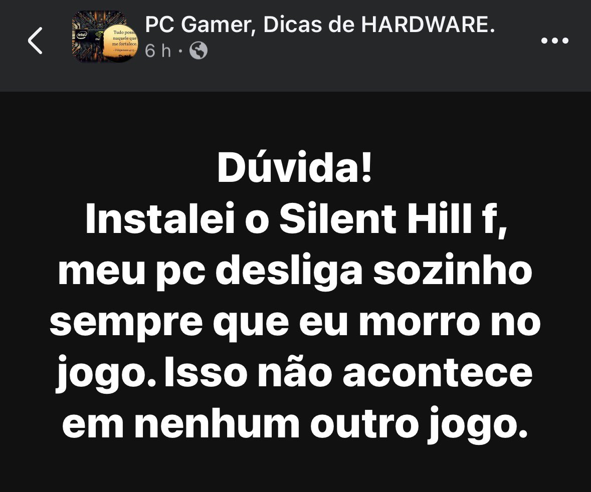 sheufty's tweet image. O mais da hora do pc, é que cada um passa por um experiência inexplicável as vezes