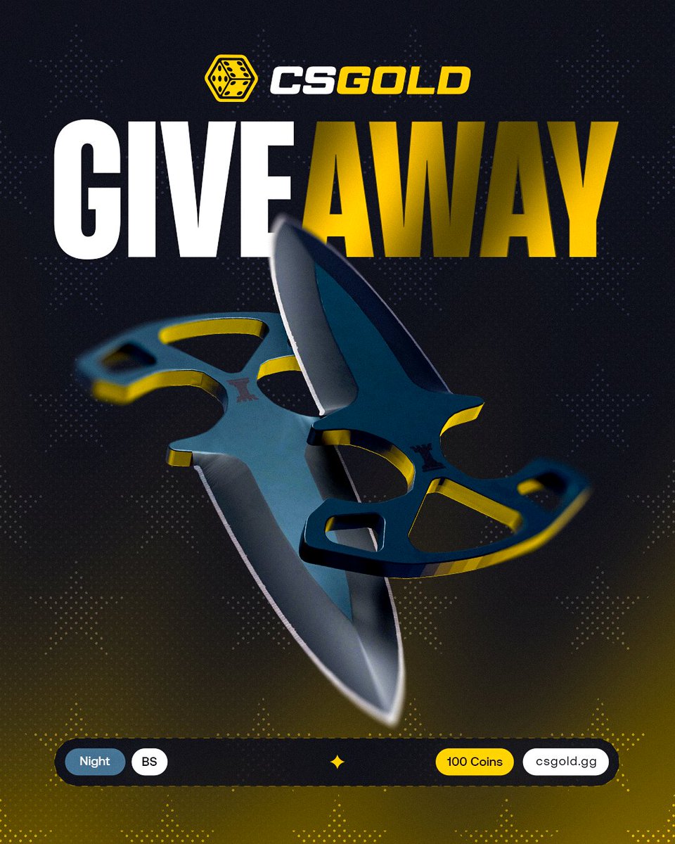 vgosquadkick's tweet image. 🪙 100 GIVEAWAY! 🥳

To enter:
✅ Follow me &amp;amp; @csgoldbet 
✅ Comment, Tag a friend &amp;amp; Retweet

Giveaway ends in 5 days! ⌛️