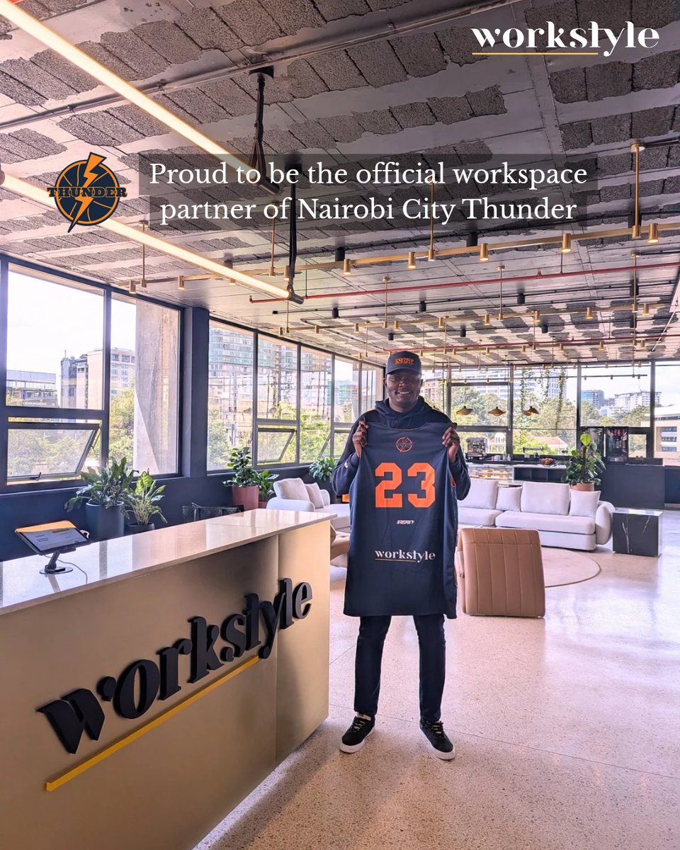 Proud to be part of the Nairobi City Thunder family.

Workstyle is proud to host Kenyas first professional basketball team!

We are also very proud to be a training kit sponsor, and can't wait to see the team in action!

Keep it locked for more updates.

#WorkstyleAfrica