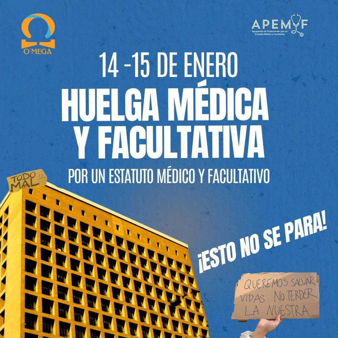 Sí, otra vez huelga médica.
¿Estás cansado de verlo?
Nosotros de lo que vivimos, por eso seguimos.