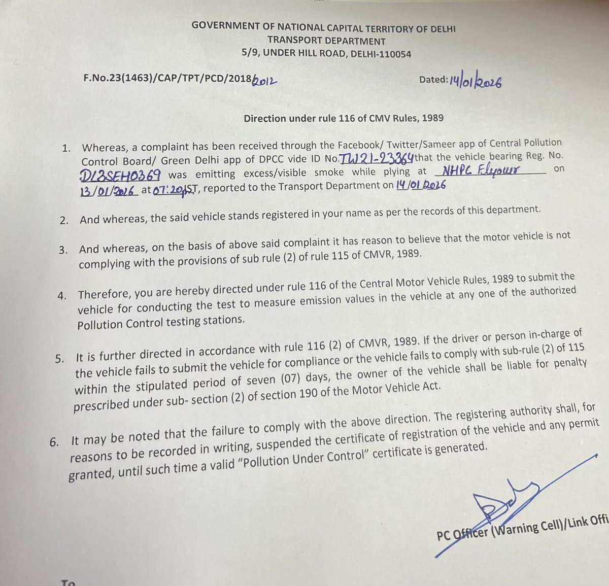 Transport Department PCD tweet media