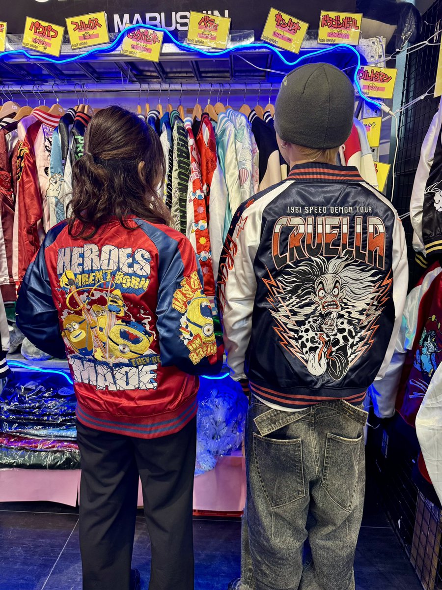 ˏˋ キャラジャン ˎˊ˗ 渋谷本店にさまざまなキャラクターのスカジャン