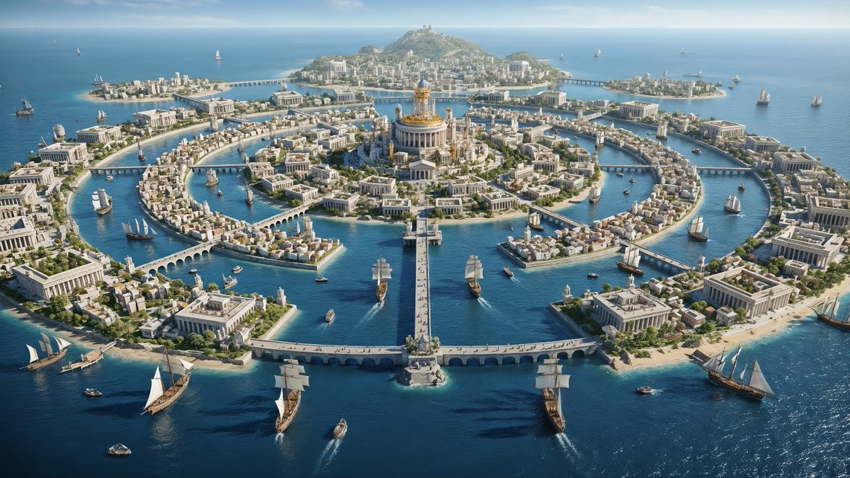 nmhistoire's tweet image. La Structure de Richat et le Mythe de l'Atlantide

Cette forme circulaire a inévitablement ravivé le plus grand mythe de l'archéologie : l'Atlantide. La description de Platon d'une cité-capitale formée de cercles concentriques de terre et d'eau est d'une ressemblance troublante…