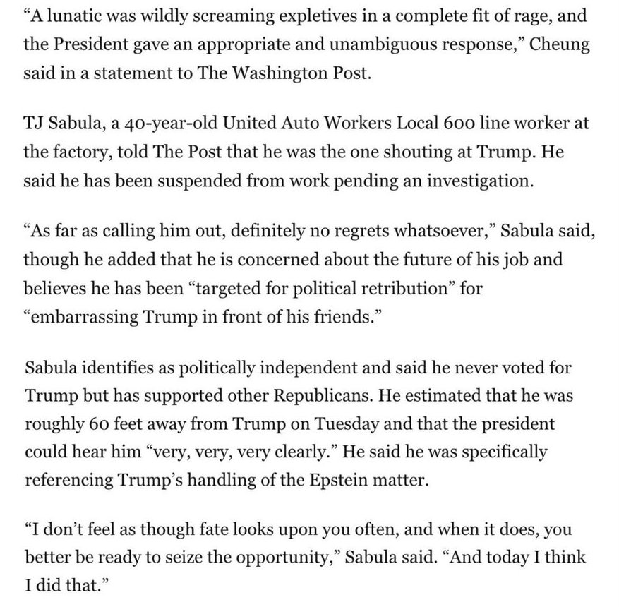 Mollyploofkins's tweet image. Suspended Ford worker, TJ Sabula: "I don't feel as though fate looks upon you often, and when it does, you better be ready to seize the opportunity. And today I think I did that."

GoFundMe for TJ: gofundme.com/f/tj-sabula-is…
