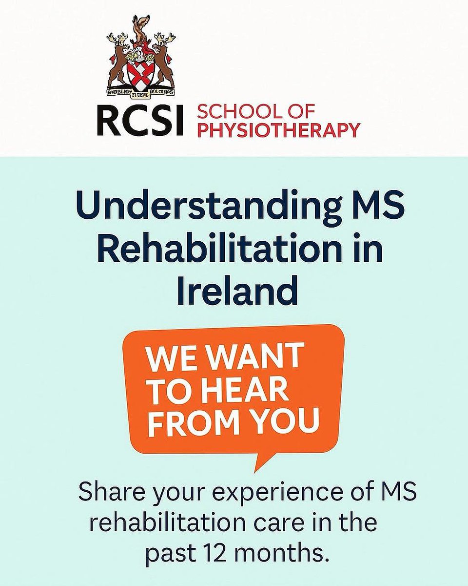 MSIRELAND's tweet photo. Have MS? We want to hear from you.

@RCSI_Irl is researching MS rehabilitation in Ireland.

If you’ve received MS rehab care in the past 12 months, please take part in our survey.

https://t.co/DORNb9YNIL https://t.co/INqpNyx2NK