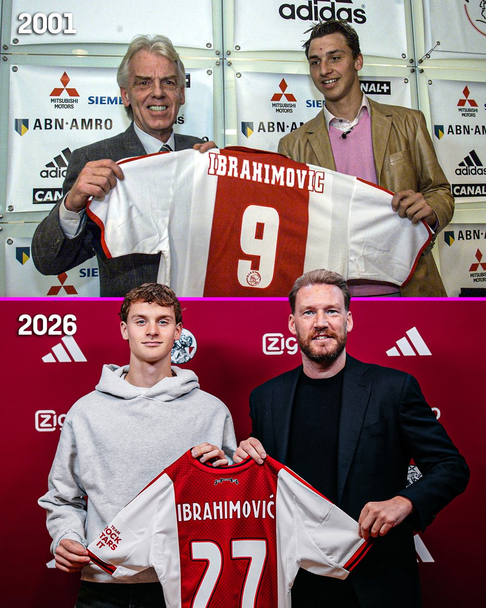 25 years after Zlatan Ibrahimović signed for Ajax, his son Maximilian joins the Dutch giants ✍️🇳🇱