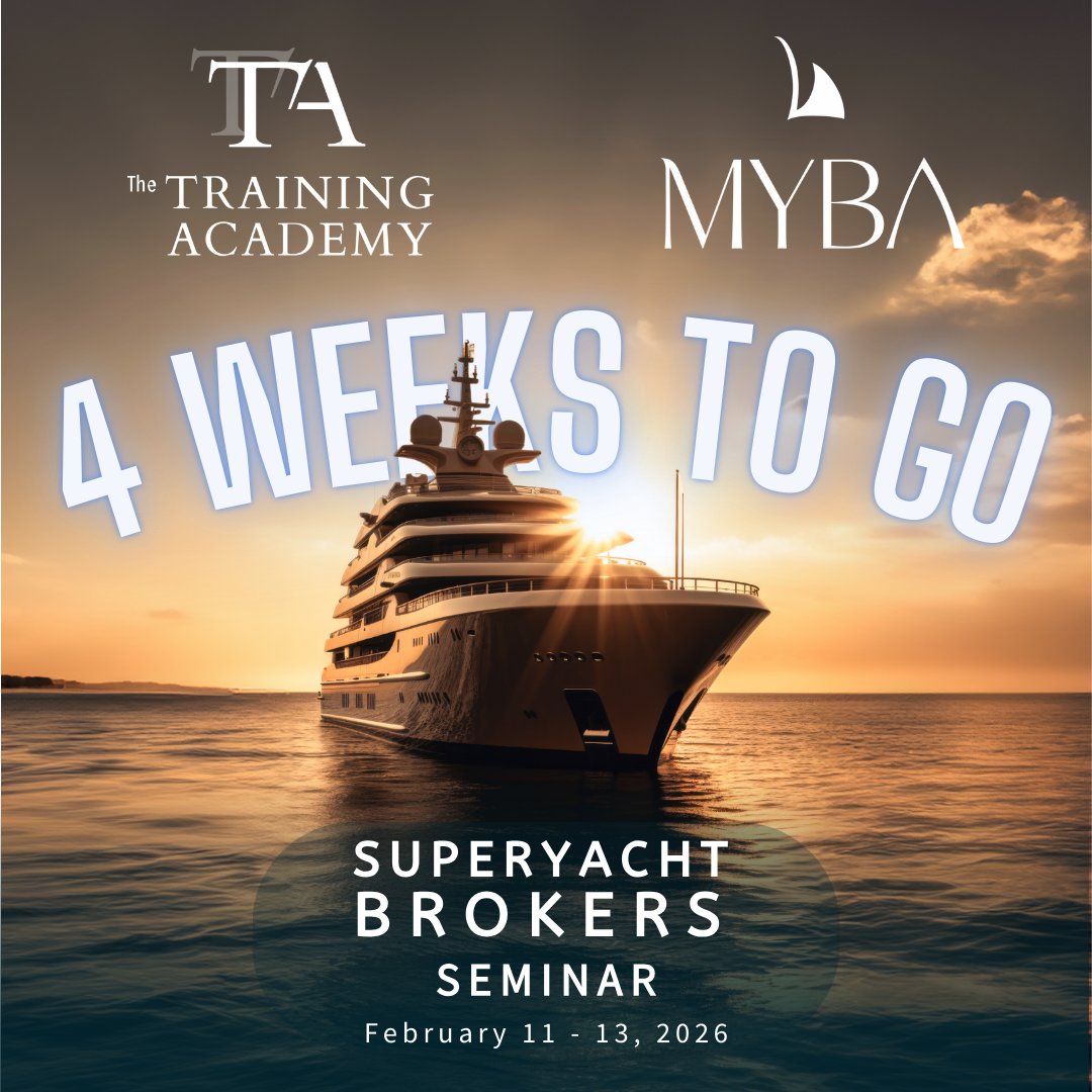 Only 4 Weeks to go!

Don't delay, book now.

Click the link in our bio or visit our website to download the brochure.

thetrainingacademy.net

#MYBA
#Superyachts
#Charter
#CPD
#Training