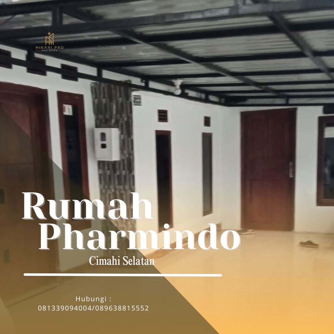 Jual rumah di pharmindo jalan dieng cimahi, LT : 150 m2, LB : 180 m2, KT : 5, KM : 2, Harga Rp 900jt