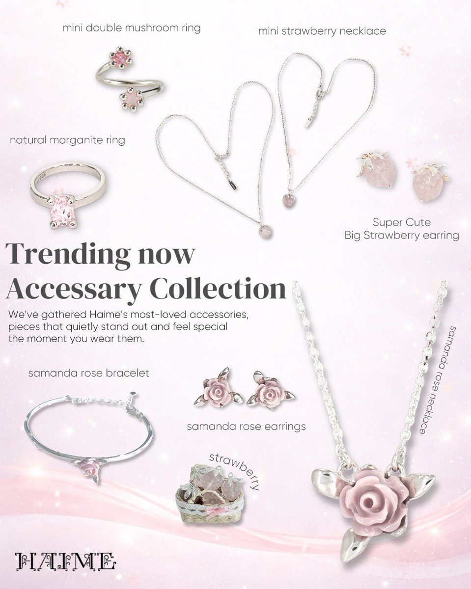 なんですかこの尊いアクセサリーちゃま達は……。
苺ミルクとかいう奇跡のコンセプトをこの世に生み出したブランド、天才すぎません…？？！無理、尊死