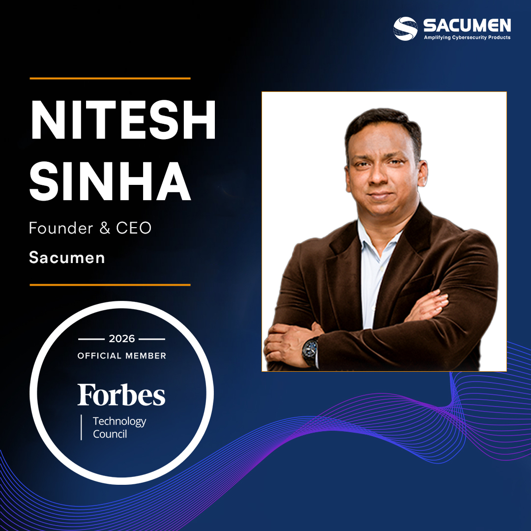 Proud to share that our Founder &amp; CEO, Nitesh Sinha, has been accepted into the Forbes Technology Council for the sixth consecutive year, 2026

A recognition of his expertise and Sacumen’s commitment to leading cybersecurity innovation. Congratulations!

#Sacumen <a href="/ForbesTechCncl/">Forbes Technology Council</a>