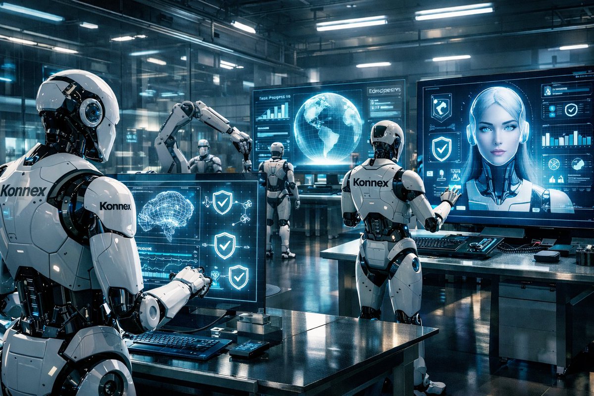 elliederler2's tweet image. Morning Cookie fam 🌞
Today I want to show you the world of Konnex… An ecosystem where robots and AI work autonomously in the real world, with every action verified on-chain.
#Web3 #AI #AutonomousWork #Blockchain #Konnex #FutureOfWork