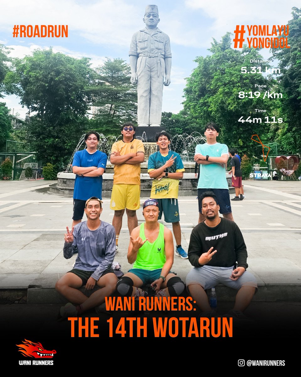 Wani48Surabaya's tweet photo. The 1st #WaniRunners Road Run (The 14th #WotaRun)

Lari bukan cuma ngejar pace—ini tentang menikmati kota, hirup udara pagi, dan ngerayain setiap meter yang dilewati 👟🏃‍♀️🏃‍♂️

Ini baru pemanasan.
Kalau next ada lagi, pada mau ikutan gak? 😤🔥

#WANI48 #YoMlayuYoNgidol https://t.co/U11GisEZWy