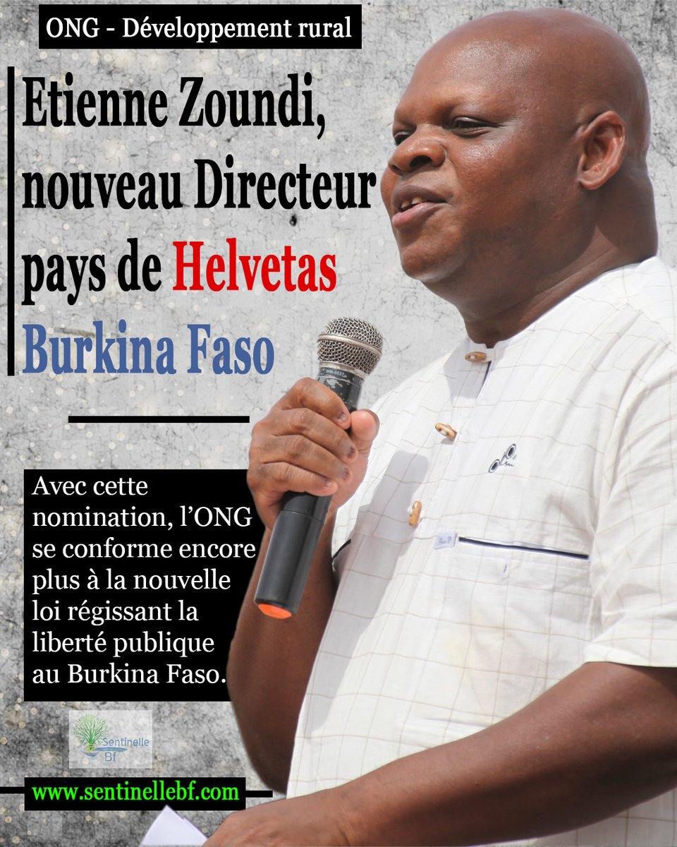 ✅ L'Expert en Développement international était précédemment le Directeur pays adjoint de l'organisation non gouvernementale. 
👇🏾👇🏾👇🏾👇🏾👇🏾👇🏾👇🏾👇🏾
sentinellebf.com/developpement-…