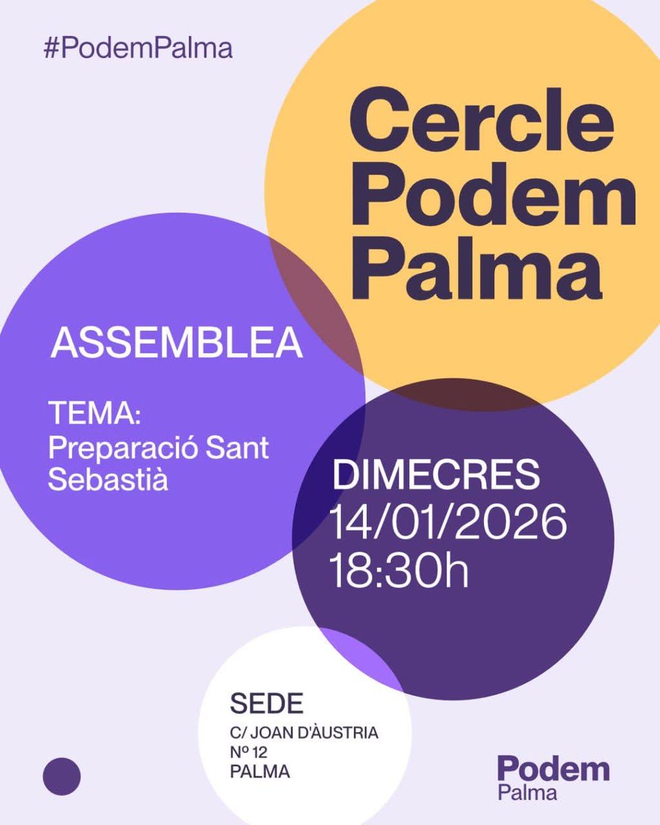 CerclePalma's tweet photo. Nos vemos hoy en la sede https://t.co/wOOl2Abg5N
