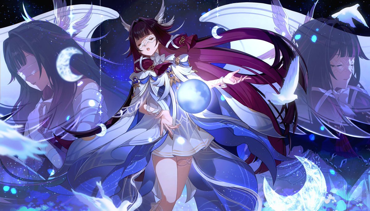 It's my third Fatui Harbinger 'Past+Present+Future' Illustration!!