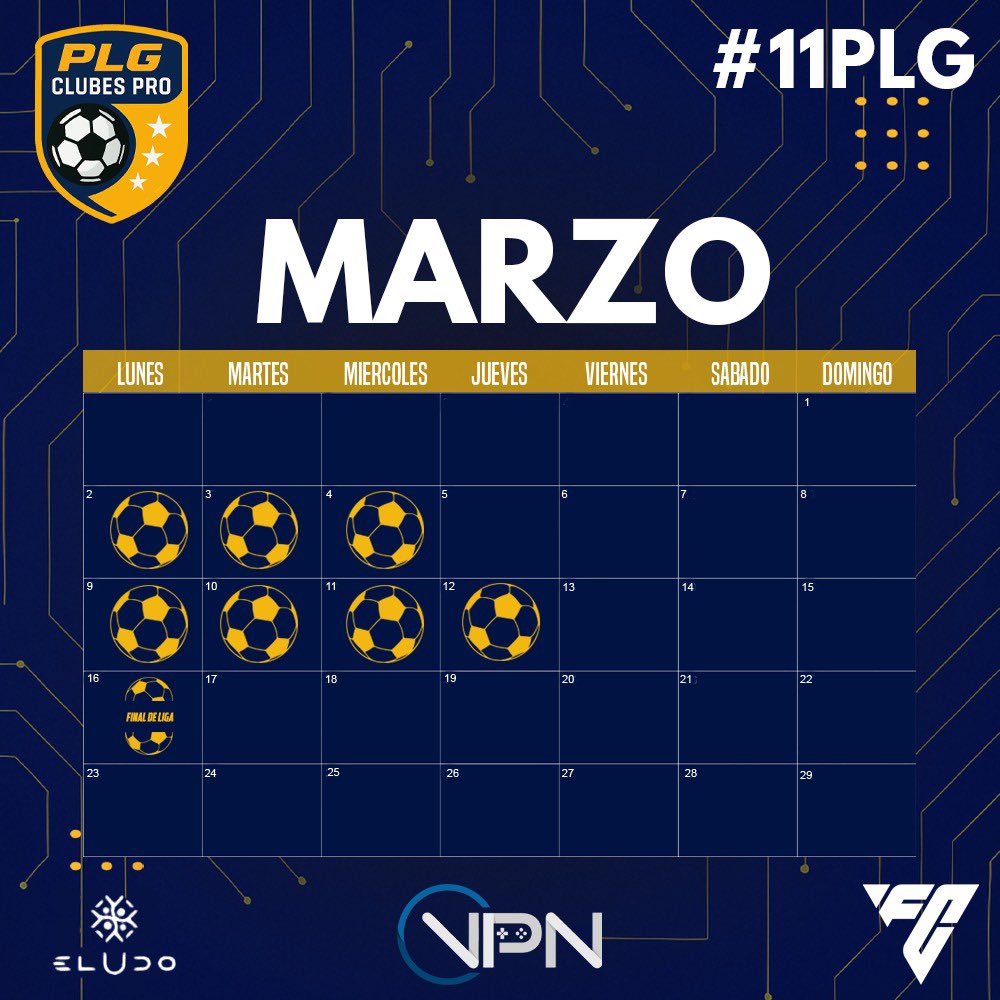 PLG_Spain's tweet image. 🚨 CALENDARIO OFICIAL - TEMPORADA 11

📆 Inicio de competición: 19 de enero

🔄 Mercado de fichajes: 10 al 15 de febrero

📆 Fin de temporada: 16 de marzo

⏰ Horario: 22:40

Acuerdo con @VPG_Spain para un período de mercado con descanso 🤝

#11PLG #FC26 #EAFC26 ⚽️🎮