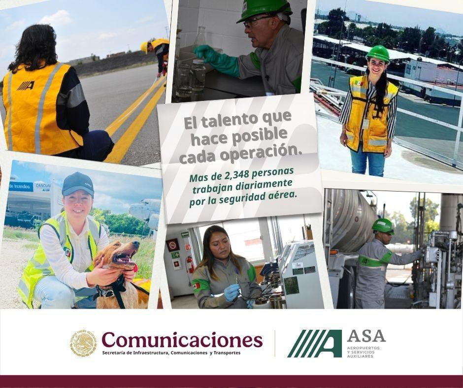 ASAMexico_mx's tweet photo. 2,348 #personas #colaboradoras hacen posible cada #operación en #ASA. Detrás de cada #vuelo hay #talento comprometido que trabajan diariamente para garantizar la #seguridad #aérea en cada etapa del #proceso. https://t.co/79XrJUZuSO