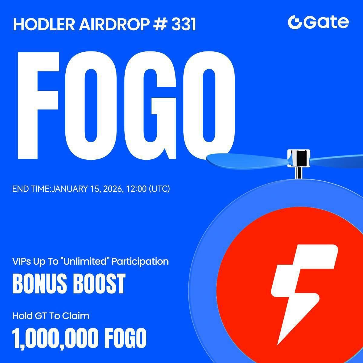 Gate announces Fogo (FOGO)!
A powerful new Layer 1 built for fast, efficient, and seamless on-chain trading. 

Spot trading coming soon and HODLer Airdrop #331 now live! 

👉 Details: gate.com/hodler-airdrop…

#Gate #FOGO #HODLerAirdrop #GT