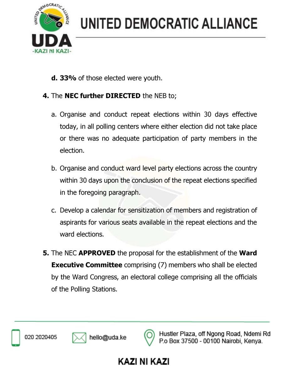 United Democratic Alliance, UDA. tweet media