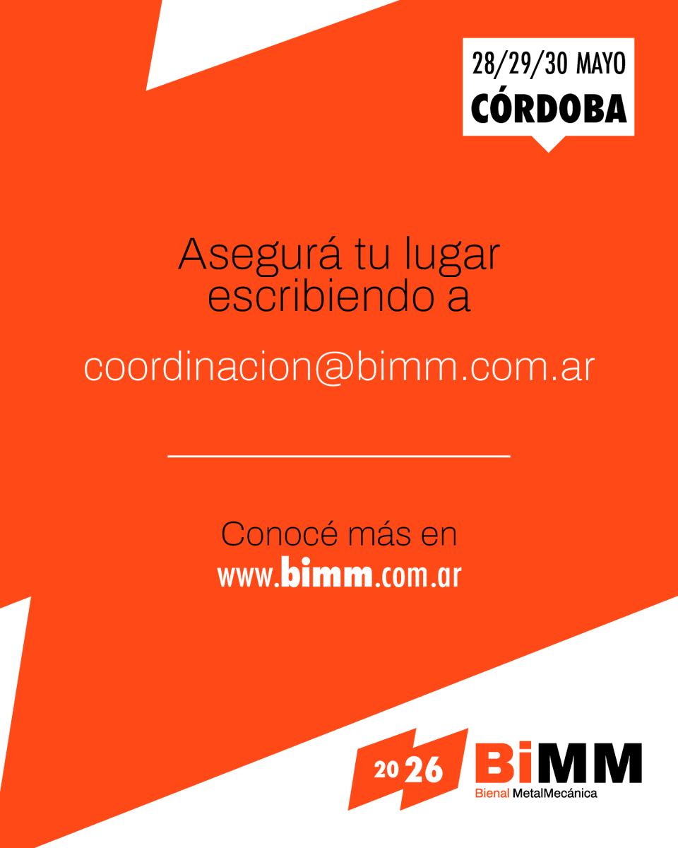 ¡Ya se encuentra reservado más del 50% del espacio de exposición! 💥
BIMM será el lugar ideal para dar a conocer tu empresa, conocer nuevos clientes y ampliar tu red de contactos. Asegurá tu lugar escribiendo a coordinacion@bimm.com.ar