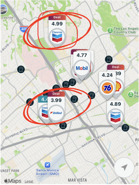 GovPressOffice's tweet image. Benny could have SAVED $1 PER GALLON driving down the road instead of picking notoriously overpriced Chevron — all this guy does is mislead.

Just see the map here (right down the road)