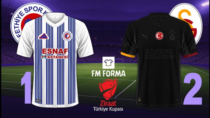 FmForma's tweet image. 🏆Ziraat Türkiye Kupası
🗓13.01.2026
⏱20:30
📅A Grubu
🏟Fethiye İlçe Stadyumu
⚽️#Fethiyespor 1️⃣🆚#Galatasaray 2️⃣