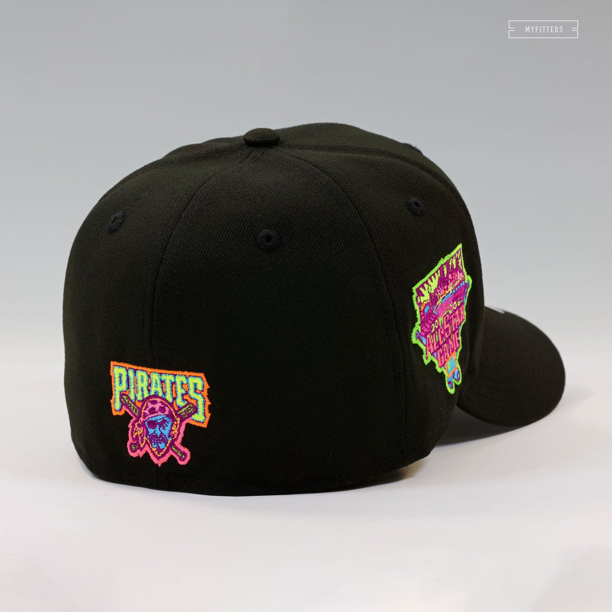 Products's tweet photo. Glow up with the Pittsburgh Pirates 2006 All-Star blacklight graffiti fitted cap!