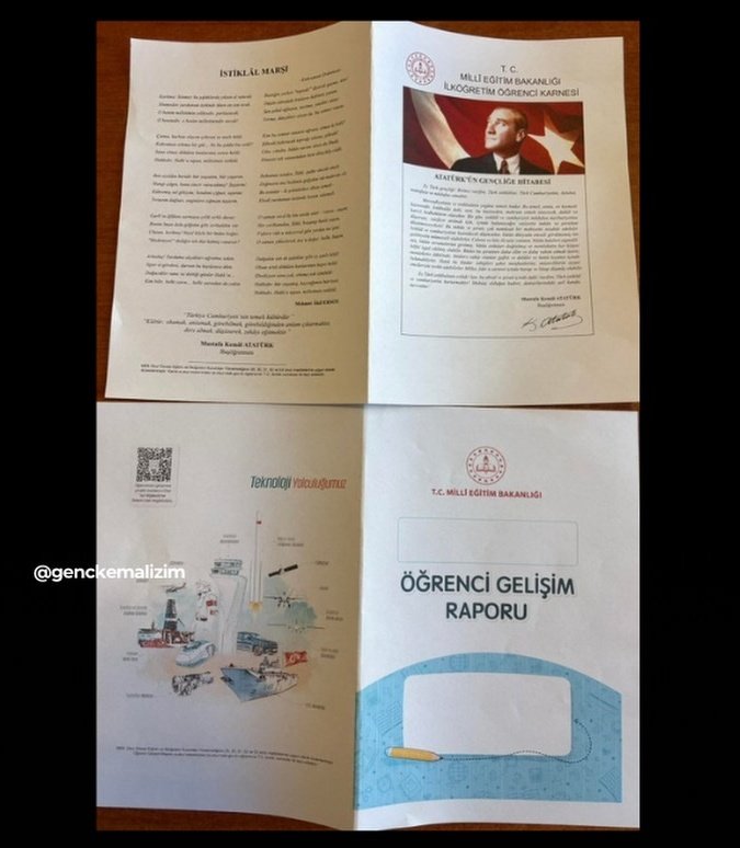 Düşünmüşler

düşünmüşler ne yapalım demişler

MEB, ilkokul 1. ve 2. sınıflarda karne yerine

‘Öğrenci Gelişim Raporu' verileceğini açıkladı.

Belgede bayrak ve Atatürk resmi yer almadı."

S İ  L E M E Z S İ N İ Z ‼️‼️
Yazıklar olsun Size...!
#YusufTekinistifa 
#Karne