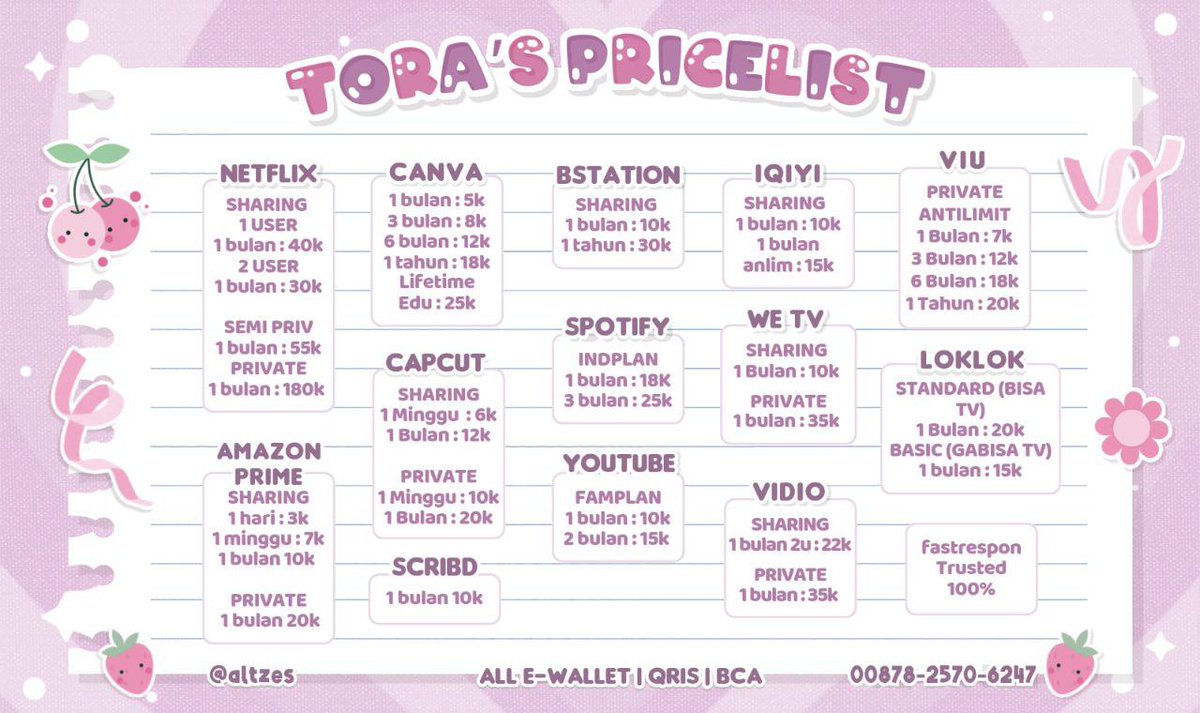 frousts's tweet image. ⌒ 𓈒  ♡ piuw piw! 🍎💭 ... cari aph kak? ⁺ ⠲ 𓈈 seller ramah nan imut ni juwalan app premium ⊂⊃ ༝ 🌈 ada banget disini lengkap 🥦🍳 sini kak! 🐰 𓊇 ˖᮫

𓊆 . ੭୧ .˚🧃 wa.me/6287825706247 .˚🔆 testi? ada bnYak! cek ajh di bio ak 𓂋 ♡ sung order ke wa iyH 𓂃 🍓