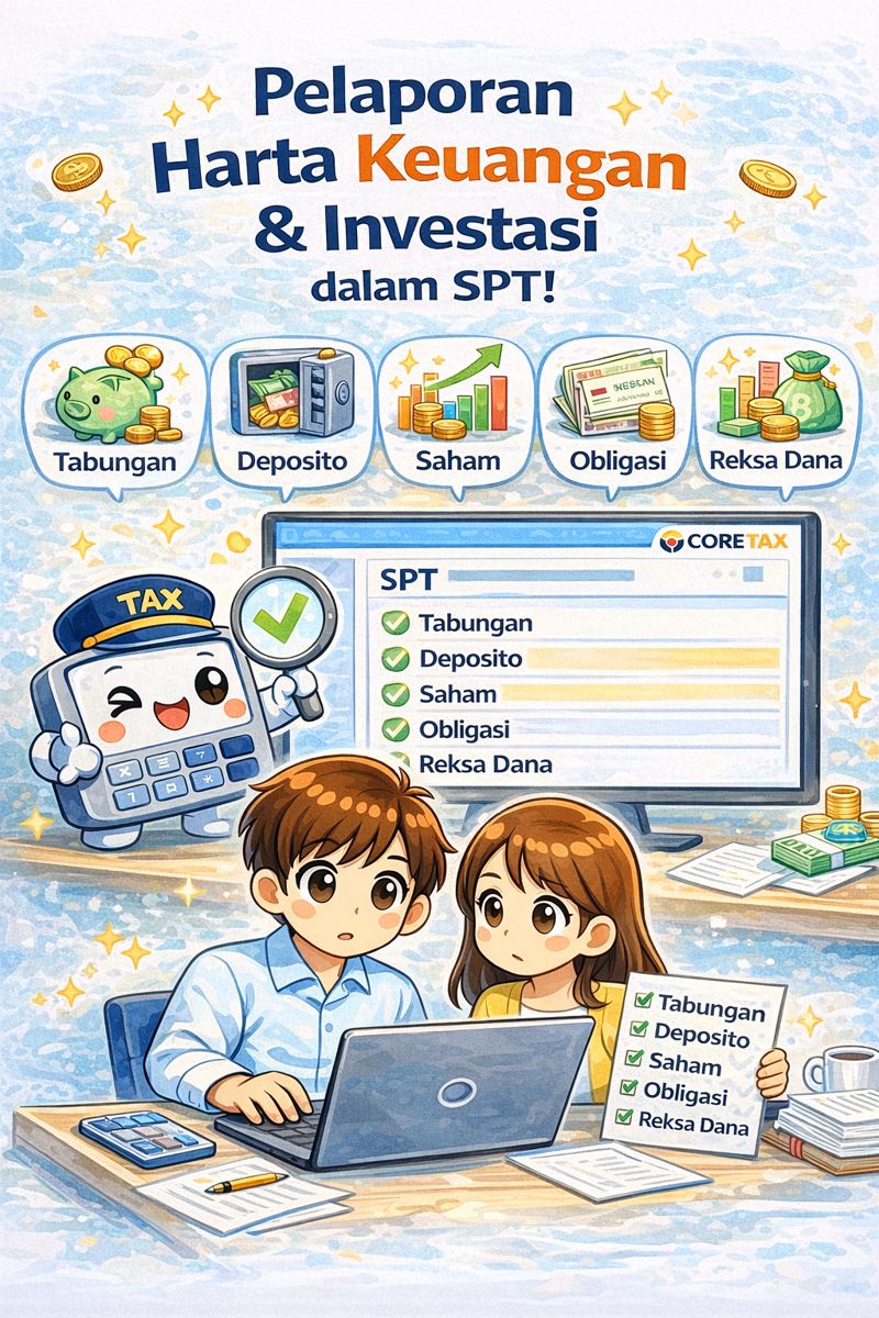 Rudiyanto_zh's tweet image. Pelaporan Harta Keuangan dan Investasi Dalam SPT Via Coretax 2026

Bagian 5. Lampiran L-1 Harta dan Utang
Tabungan - Deposito - Saham - Obligasi

Temuan SP2DK pajak yang paling sering adalah punya harta tapi tidak dilaporkan, jadi melaporkan Harta dalam SPT adalah kewajiban
