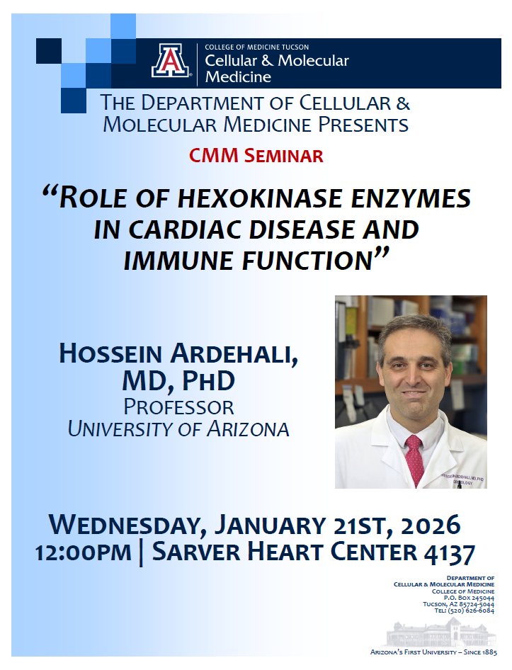 UArizona Dept of Cellular & Molecular Medicine tweet media