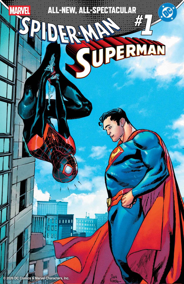 ‘SPIDER-MAN/SUPERMAN’ crossover comic, with bonus stories featuring:

• Spider-Man and Superman vs. Norman • Osborn and Lex Luthor
• Steel and Hobgoblin
• Gwen Stacy and Lana Lang
• Miles Morales and Superman
• Symbiotes invading Metropolis
• Spider-Man Noir and Golden Age