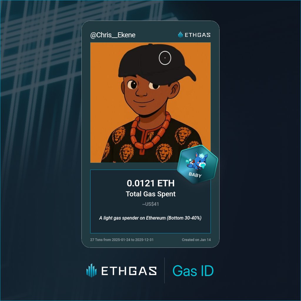ETHGasOfficial $Airdrop!

💰Cost; 0$
💴Amount Raised: $12 million

Just 5 days left

How to get Started;
➡️goto : ethgas.com/community/onbo…
- Connect X account
- Link your wallet address
-Follow and Generate Report
-Visit Dashboard:
-Generate Report and complete the tasks,
-Done.