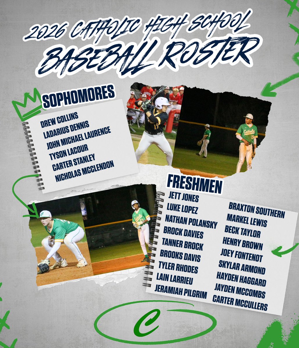 SaderBaseball's tweet image. Congratulations to the members of the 2026 Catholic Baseball program! We appreciate everyone who came to tryouts. 27 days to Opening Day!