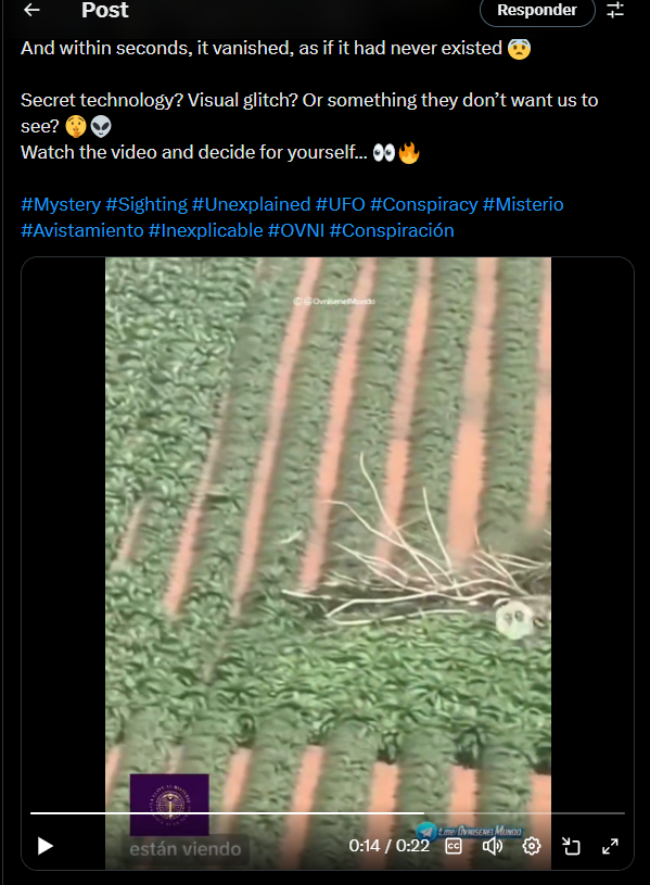_matu_28's tweet photo. @LlaveAlMisterio Pausando el video y viendo detalladamente se ve esa marca en la derecha y desaparece cuando avanzas el video, eso parece como una edición lo demás no se https://t.co/EOQjGZSo2b