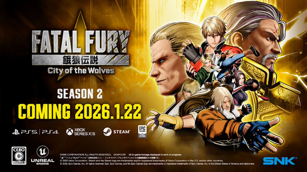 Personagens da Temporada 2 de Fatal Fury: City of the Wolves são revelados

psxbrasil.com.br/personagens-da…