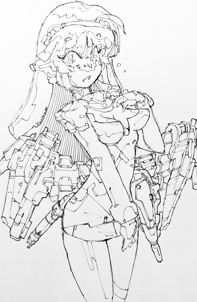 ROBOT MONST クレヨン画 アナログ イラスト ROBOT MONST クレヨン画